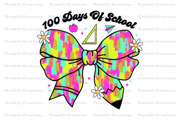 100 Days Coquette PNG for T-Shirt Designs & Graphics
