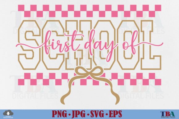 Coquette Checkered School Graphics for T-Shirts
