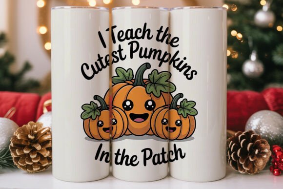 Cute Pumpkins Teacher Graphics & Tumbler Wraps
