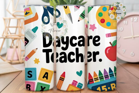 Daycare Teacher Graphics for Tumbler Wraps