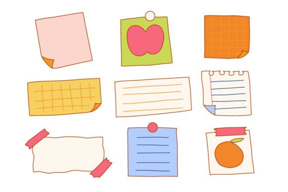 Doodle Style Memo Paper: Graphics & Icons