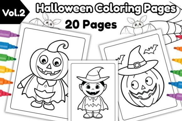 Halloween Coloring Pages for Kids Graphics