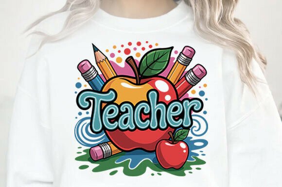 Polka Dot Teacher PNG: Graphics for T-Shirt Designs