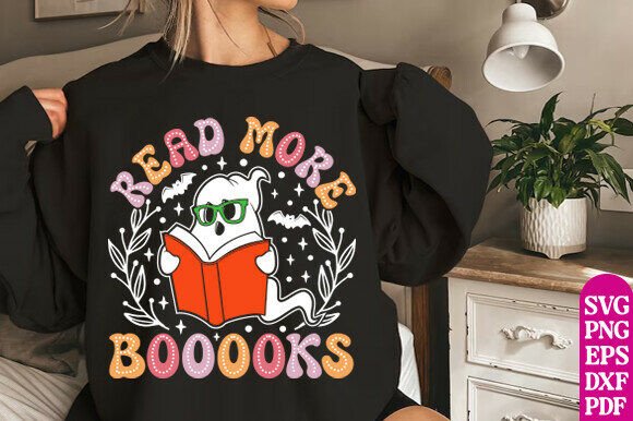 Read More Books Spooky Teacher Graphics & T-Shirt Designs