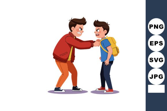 Reviewing the Boys Angry Conflict Cartoon for Embroidery