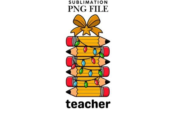 Teacher Christmas Png Design: Graphics & Illustrations