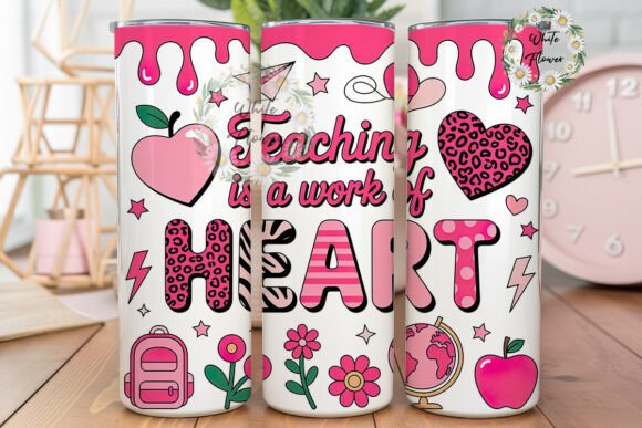 Teacher Heart Tumbler Wrap Graphics Review