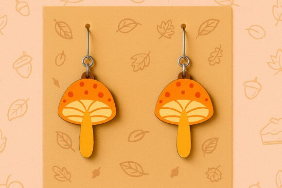 Yellow Squash Earrings SVG for Laser Cutting